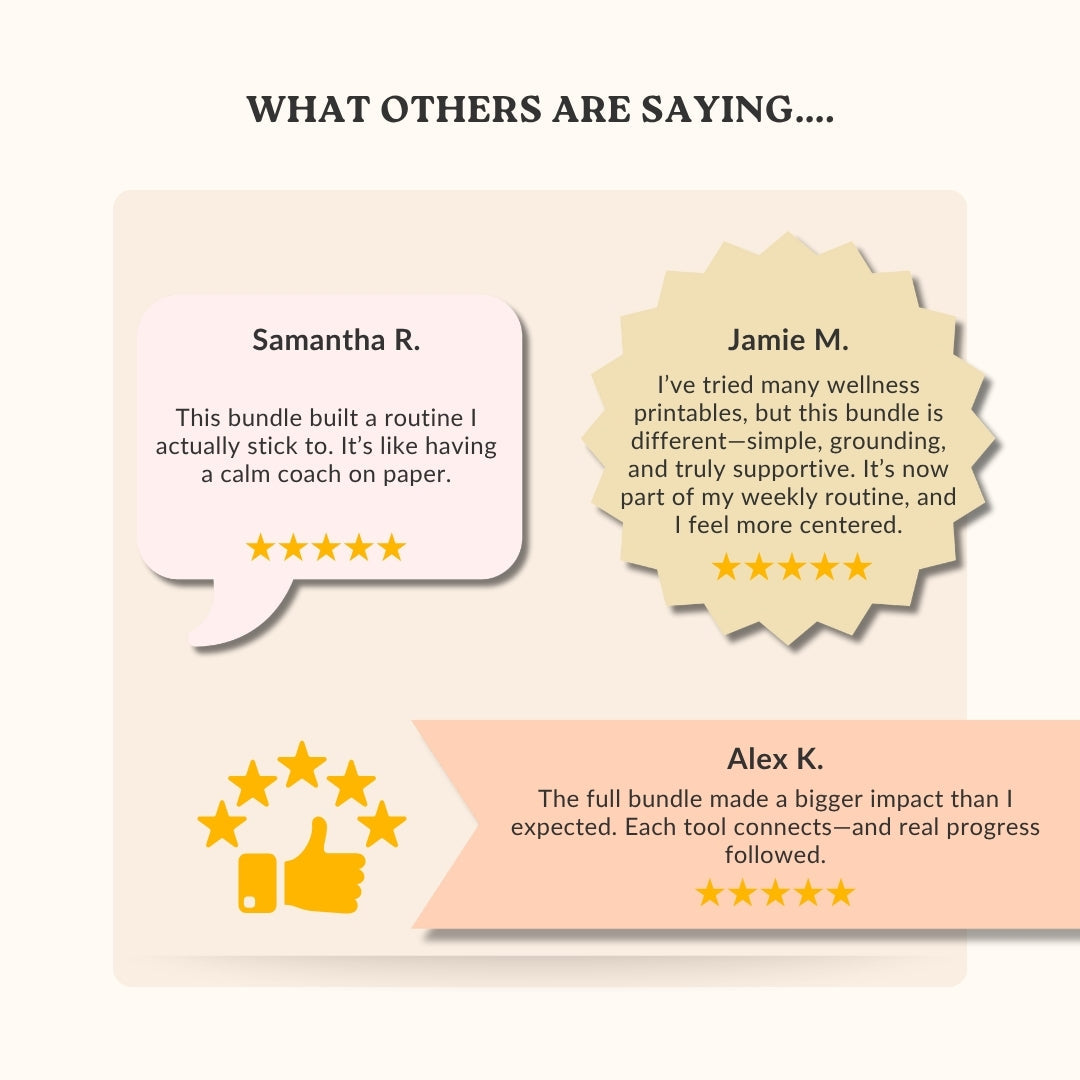 The Mental Clarity & Self-Care Bundle β 5 Therapist Tools for Focus, Calm, and Inner Balance