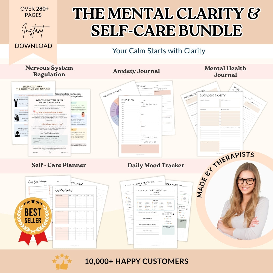 The Mental Clarity & Self-Care Bundle β 5 Therapist Tools for Focus, Calm, and Inner Balance