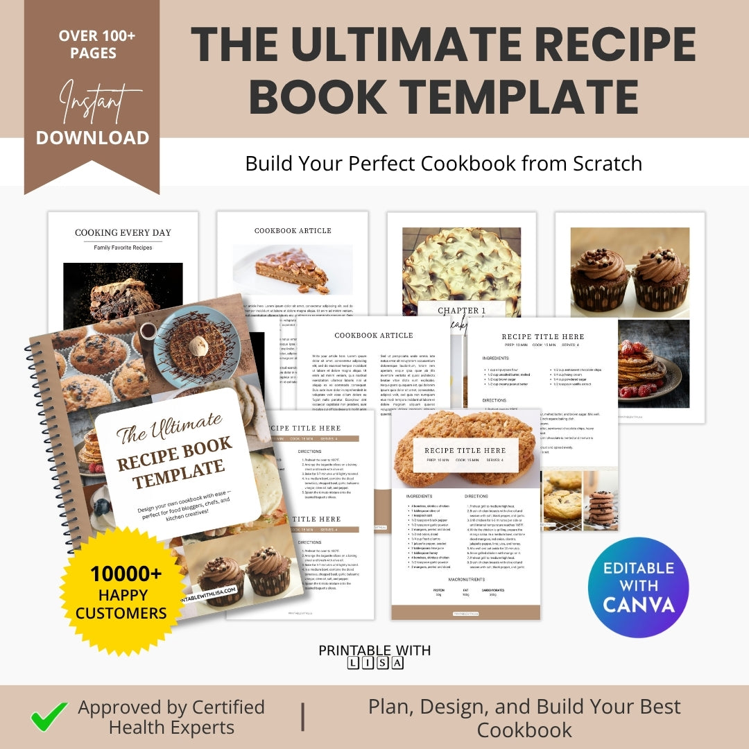 The Ultimate Recipe Book Template β Create Your Family Cookbook with Love