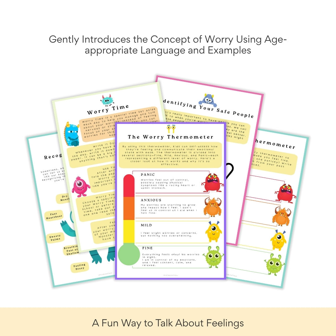 Worry Monster Activity Workbook for Kids – Turn Big Worries Into Small Steps | 30+ Printable Pages to Support Emotional Regulation