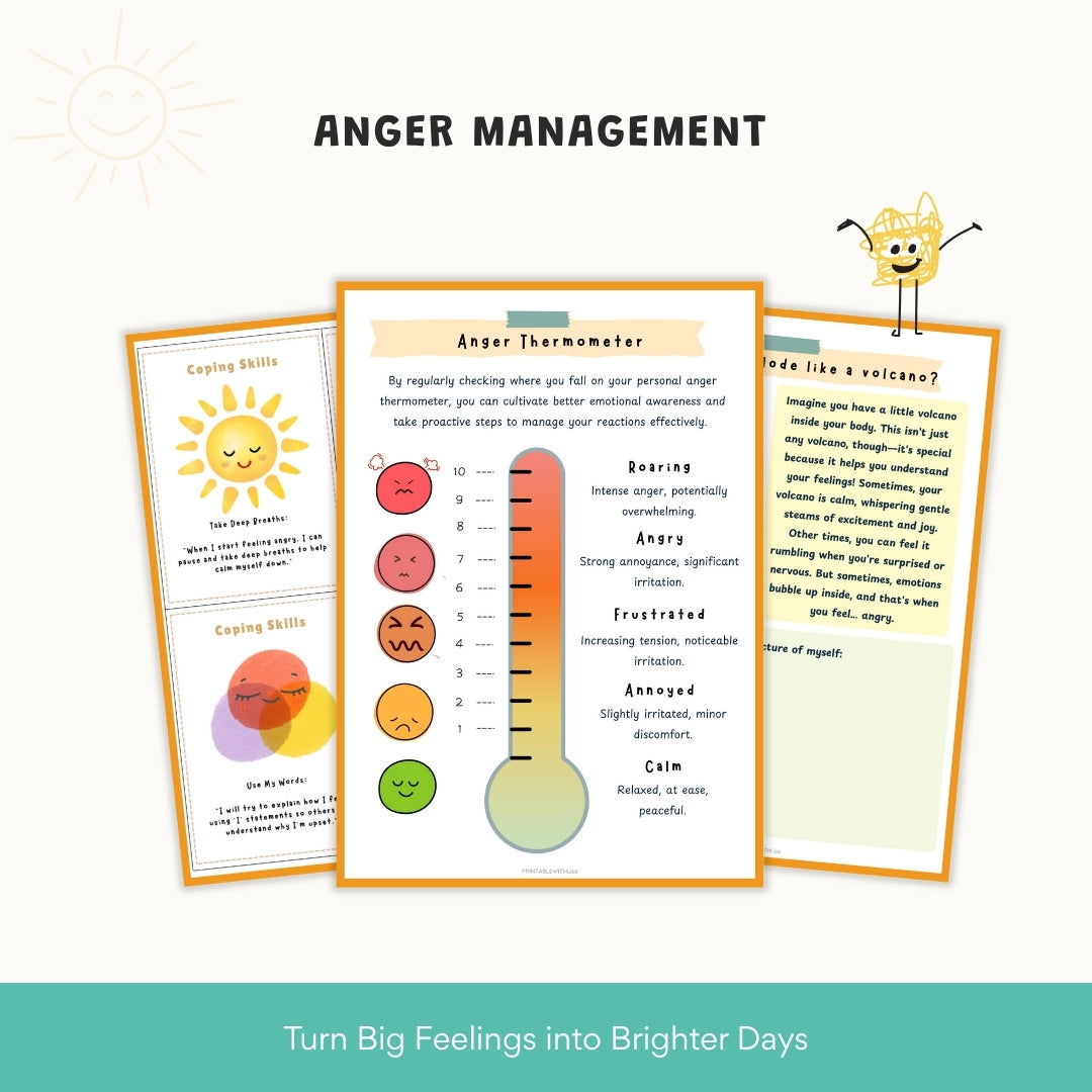 Kids Therapy Bundle β 260+ Pages of Coping Skills, Emotions & Mental Health Worksheets for Kids