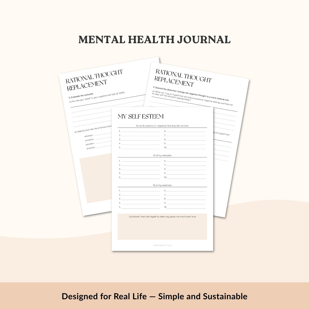 The Mental Clarity & Self-Care Bundle β 5 Therapist Tools for Focus, Calm, and Inner Balance